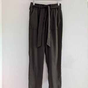 3/$30 dark green belted pants